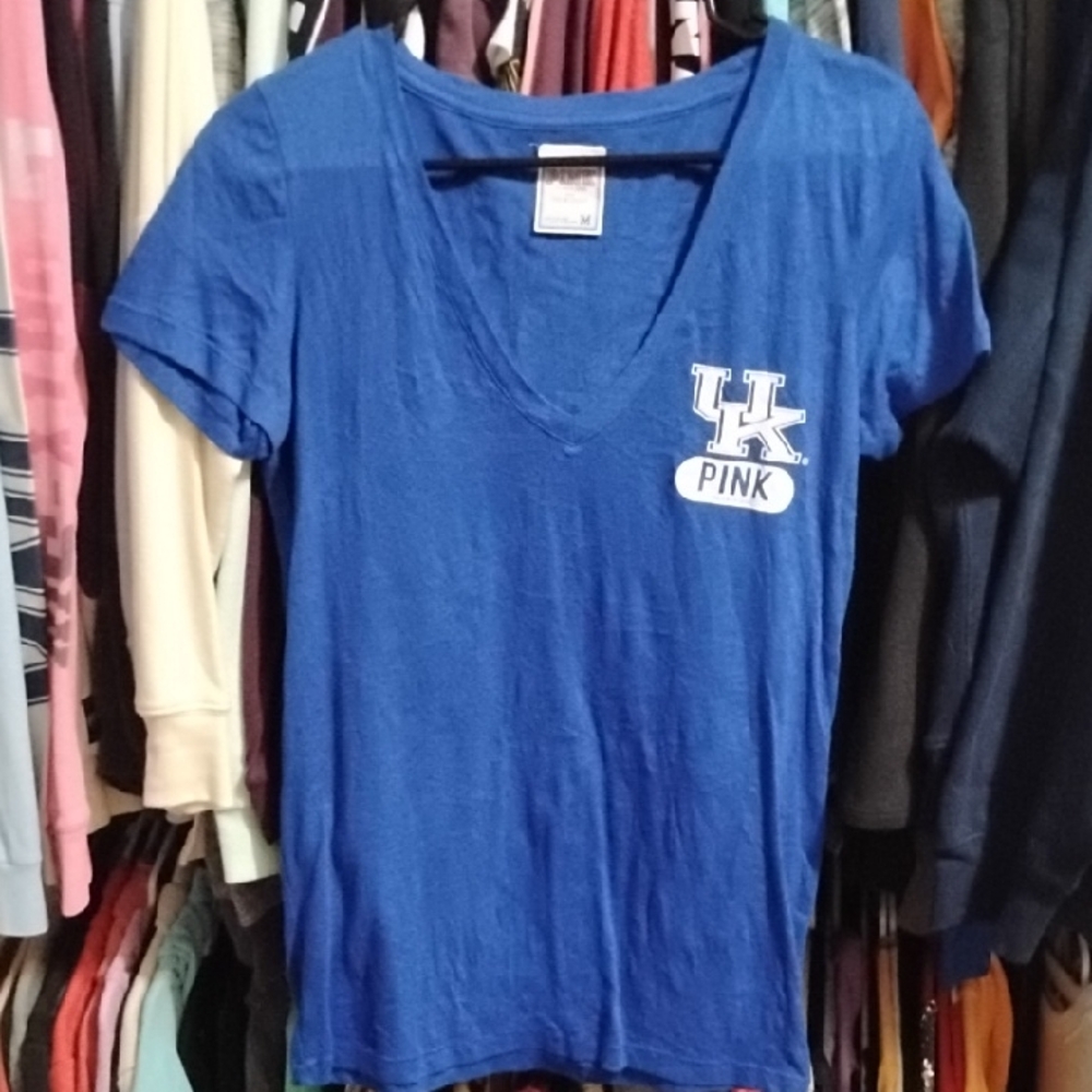 Vintage VS PINK Royal Blue U of Kentucky V-Neck Size Medium